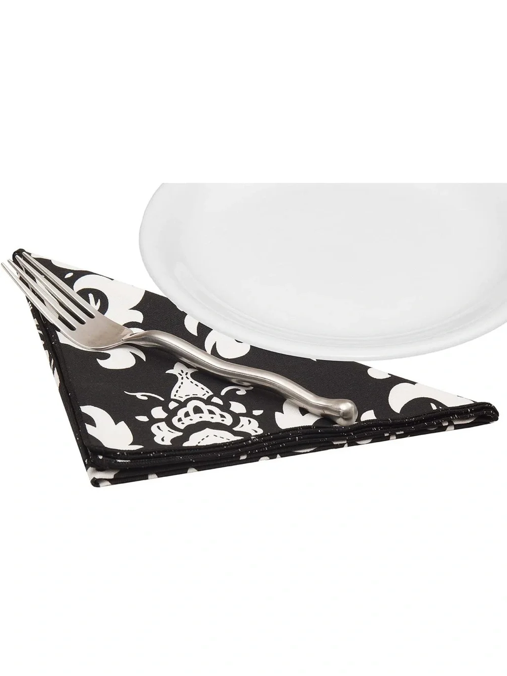 Black Napkins Cloth Fabric, 100% Cotton Linen Napkin Set of 8. 2096/bb8-3